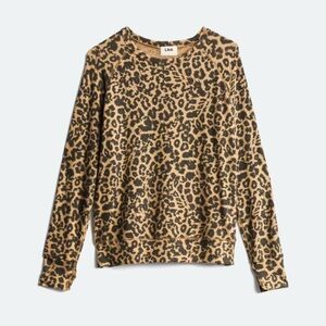 Jillyan Raglan Long Sleeve Sweatshirt | LNA | Tan Animal Print Cheetah | Large